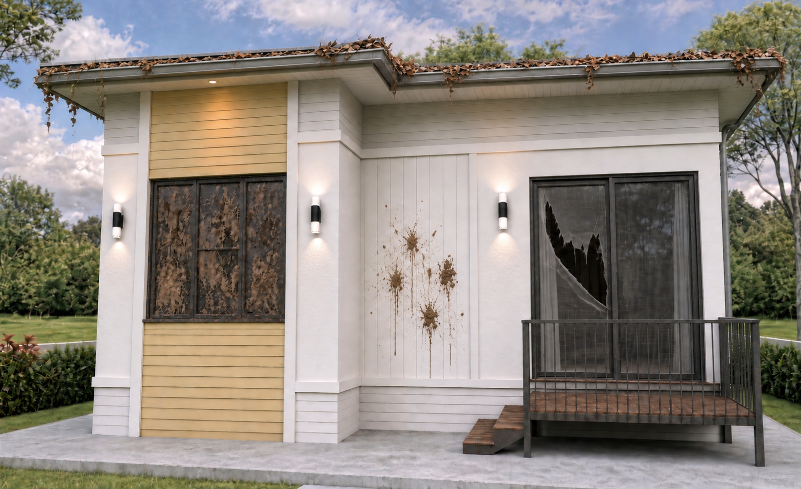 HomeTown house with four exterior service problems to find